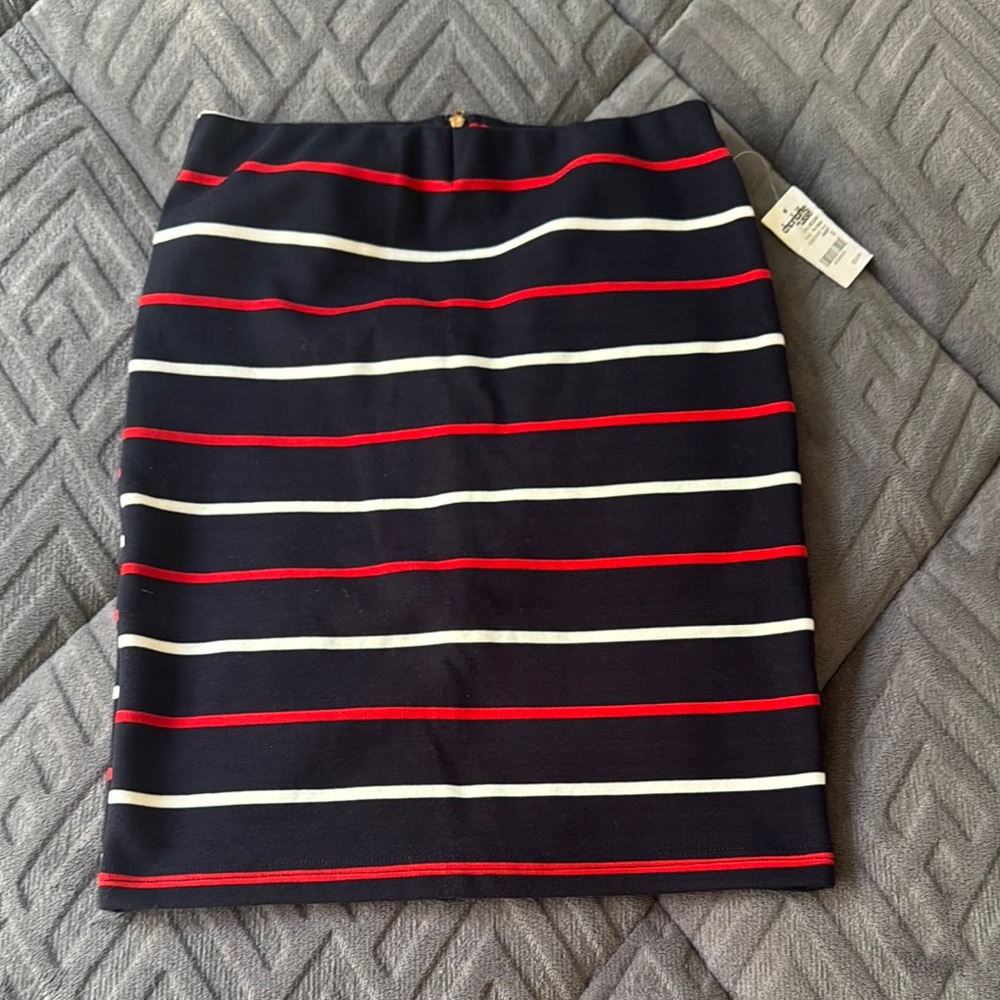 Striped Navy Blue and Red Women's Skirt